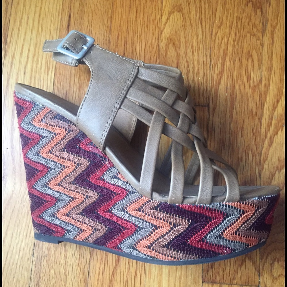 Multicolored Wedge Heel